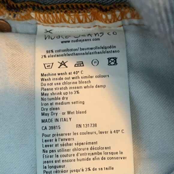 Nudie Dark Blue Denim Jeans - Picture 8 of 8